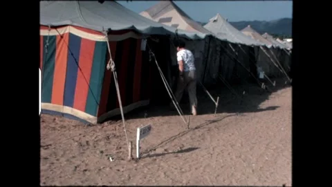 Colorful Tent at Pushkar Fair Video stock 276293266