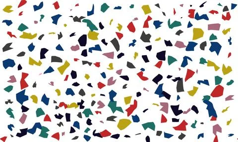 Colorful Terrazzo Pattern, Abstract Geometric Seamless Background Stock Illustration