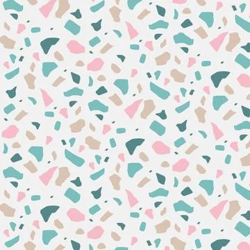 Colorful terrazzo pattern design Stock Illustration