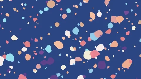 Colorful terrazzo pattern moving on a dark blue background. 4K Video stock 343244494