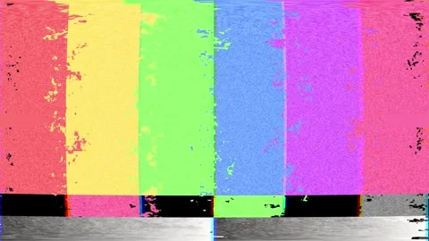 Colorful test pattern with glitch effect, perfect for retro, vintage, or ab.. Stock Footage 340537922