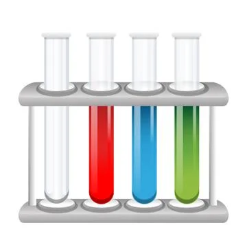 Colorful test tubes Stock Illustration