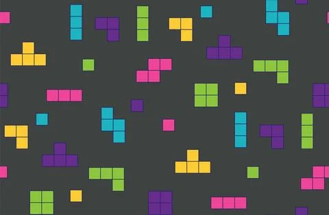 Colorful tetris bricks Stock Illustration