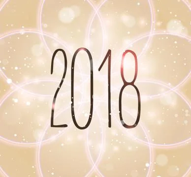 Colorful text 2018 Stock-Illustration