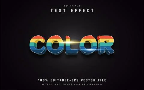 Colorful text effects Stock Illustration