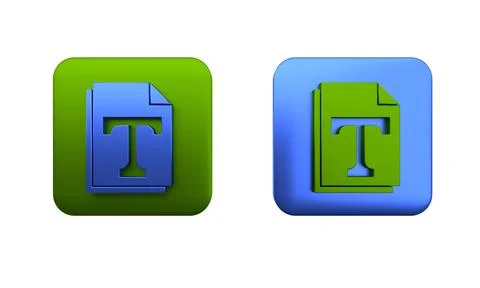 Colorful Text file document icon isolated on white background. Square butto.. Stock Illustration
