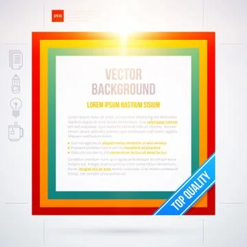 Colorful text frame on white background. EPS10 Stock Illustration