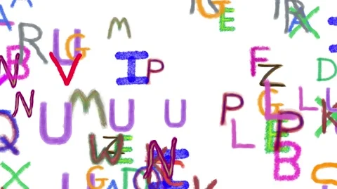 Colorful text streaming down screen. 3d animation rendering Stock Footage 157452388