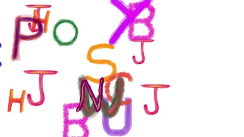 Colorful text streaming to right of screen. 3d animation rendering Stock Footage 157452387