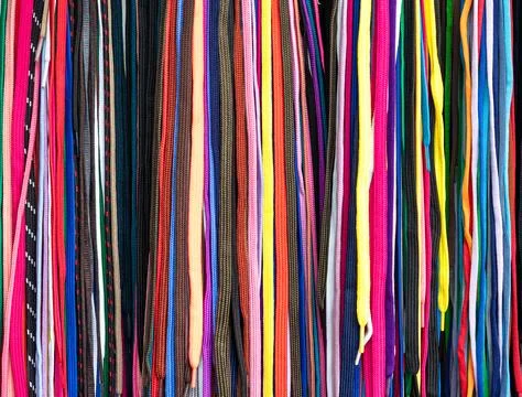 Colorful textile material laces pattern texture background Stock Photos