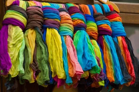 Colorful textile Stock Photos
