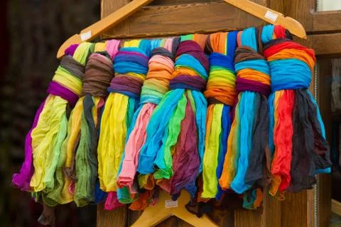 Colorful textile Stock Photos