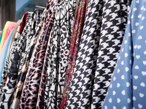 Colorful textiles Stock Photos