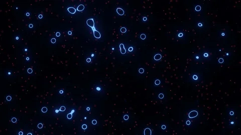 Colorful texture on dark background with glitch circles. Screen texture. Stock-Footage 200760355