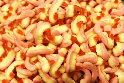Colorful texture using as background. A lot of sweets. Background 3d rendering Stock Photos