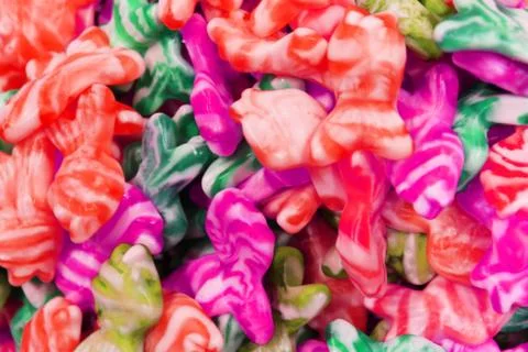 Colorful texture using as background. A lot of sweets. Background 3d rendering Stock Photos