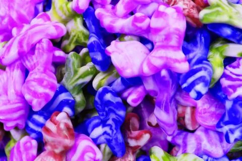 Colorful texture using as background. A lot of sweets. Background 3d rendering Stock Photos