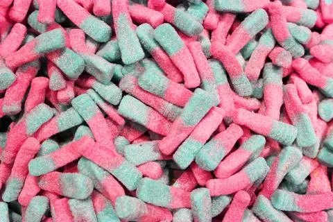 Colorful texture using as background. A lot of sweets. Background 3d rendering Stock Photos