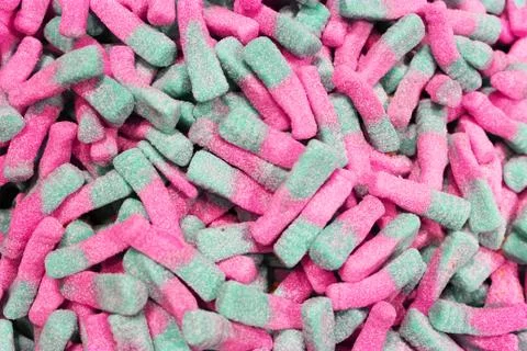Colorful texture using as background. A lot of sweets. Background 3d rendering Stock Photos