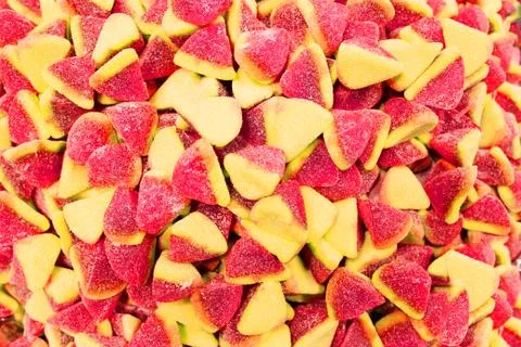 Colorful texture using as background. A lot of sweets. Background 3d rendering Stock Photos