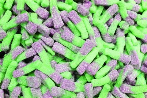 Colorful texture using as background. A lot of sweets. Background 3d rendering Stock Photos