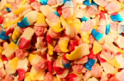 Colorful texture using as background. A lot of sweets. Background 3d rendering Stock Photos