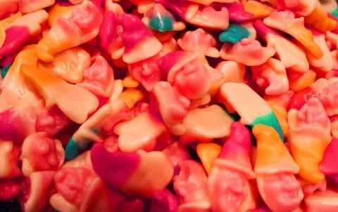 Colorful texture using as background. A lot of sweets. Background 3d rendering Stock Photos