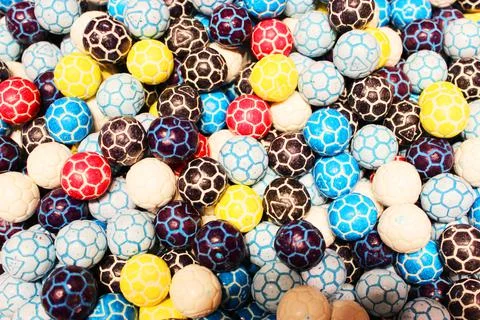 Colorful texture using as background. A lot of sweets. Background 3d rendering Stock Photos
