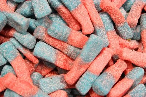 Colorful texture using as background. A lot of sweets. Background 3d rendering Stock Photos