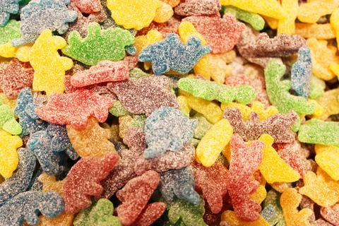 Colorful texture using as background. A lot of sweets. Background 3d rendering Stock Photos