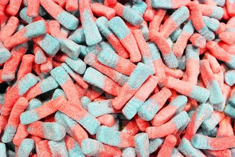 Colorful texture using as background. A lot of sweets. Background 3d rendering Stock Photos