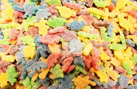 Colorful texture using as background. A lot of sweets. Background 3d rendering Stock Photos
