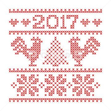 Colorful textured sillhouette of deer head with christmas tree toys on horns and Stock Illustration