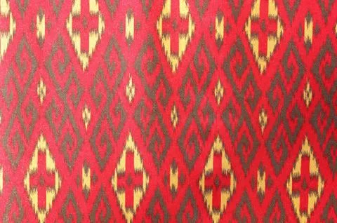 Colorful thai fabric pattern background Stock Photos