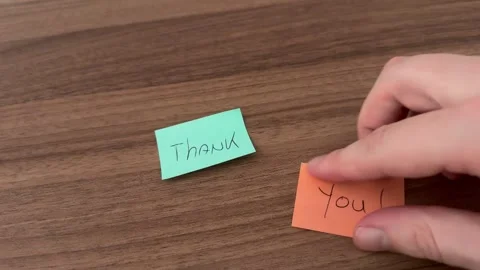 Colorful thank you notes Stock Footage 321704858