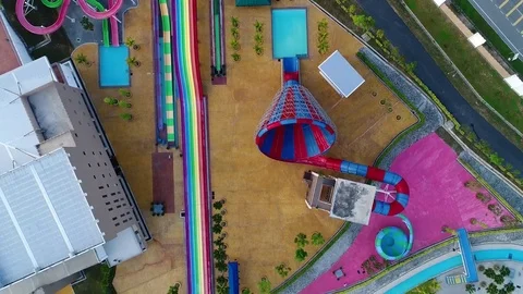 Colorful theme park as view from above. 動画素材 79315664
