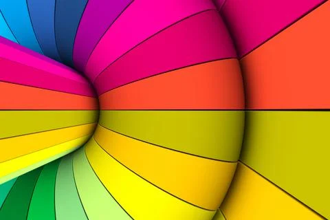 Colorful thor abstract background 3D render illustration Stock Illustration