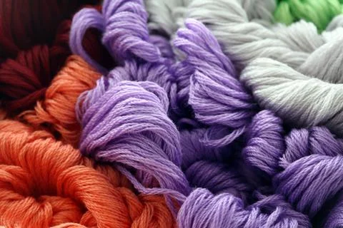 Colorful thread, background pattern and texture Stock Photos