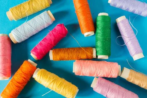 Colorful thread backround Stock Photos