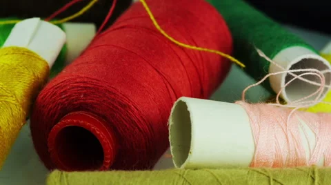 Colorful threads. (loop) Stock Footage 44894674