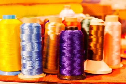 Colorful threads Stock Photos