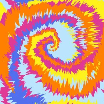 Colorful Tie dye abstract pattern. Digital print. Seamless multicolor shapes. Stock Illustration
