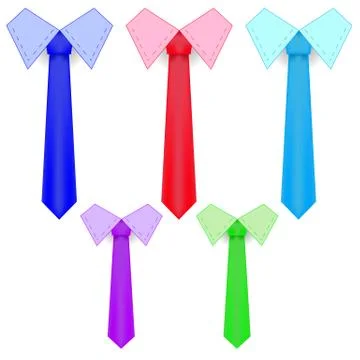 Colorful Ties 스톡 일러스트