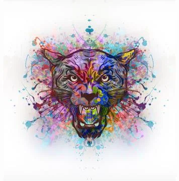 Colorful tiger Stock Illustration
