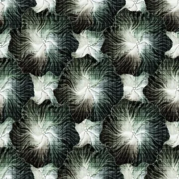 Colorful tile able seamless pattern with cabbage flower Stock Illustration