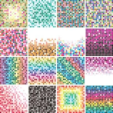 Colorful tile backgrounds Stock Illustration