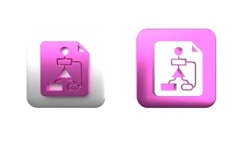 Colorful Tile flowchart for program design or process management plan icon .. Stock Photos