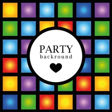 Colorful tile party background Illustrazione stock