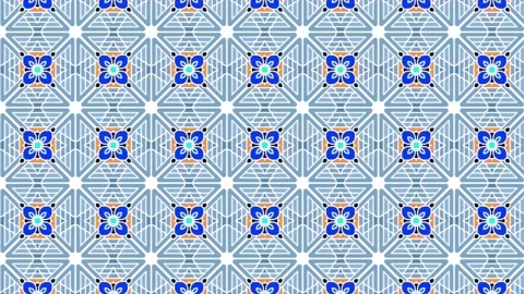 Colorful tile pattern geometric style made on a black background sideward Stock Footage 202109118