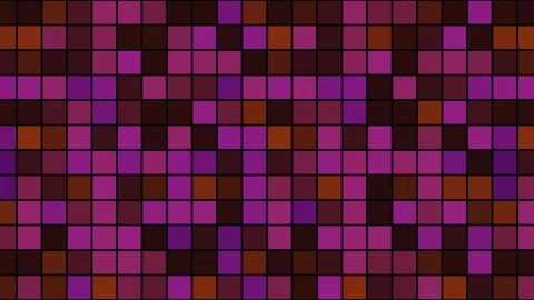 Colorful tiles arranged in a pattern with orange and Stock Footage 338127756